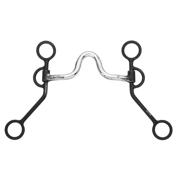 BAR H EQUINE Western Antique Argentine Shank Bit with Low Port Tongue Relief